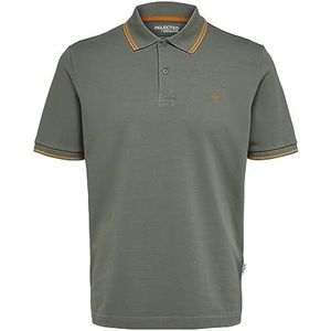 SELETED HOMME Slhdante Sport Ss Polo Noos Poloshirt voor heren, agave green, S