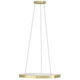 EGLO LED hanglamp Vallerosa, dimbare pendellamp boven eettafel, elegante eettafellamp van metaal in geborsteld messing, lamp hangend voor eetkamer, warm wit, Ø 58 cm