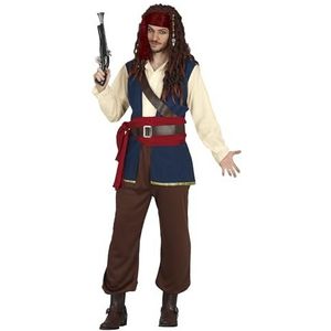 FIESTAS GUIRCA Captain James piratenkostuum voor heren, helden-kostuum van de zeven zeeën, kapiteinkostuum voor heren, maat XXL