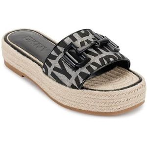 DKNY - Fiona Platform Slide - Muiltjes - Zwart Wit - 3,99 cm Hoog