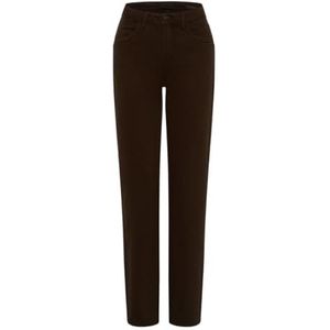 BRAX Carola Five-Pocket-jeans voor dames, in thermo-denim, vrijetijdsbroek, dark chocolate, 31W / 32L