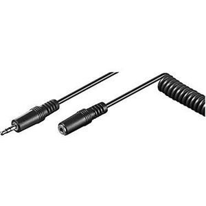 Goobay 50017 hoofdtelefoonverlenging 3,5 mm, spiraalkabel, jack 3,5 mm stekker (3-pin, stereo) > jack 3,5 mm (3-pin, stereo)