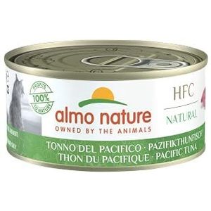 Almo Nature - HFC Natural met Pacifische tonijn - Natvoer voor volwassen katten: 24 blikjes van 150 g