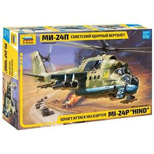 ZVEZDA 500787315-1:72 MIL - Mi 24P Helicopter, modelbouw, bouwpakket, standmodelbouw, hobby, knutselen, plastic kit