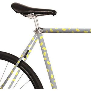 MOOXIBIKE Unisex – volwassenen fietsfolie met patroon voor racefiets, geel, 2 x 150 x 13 cm