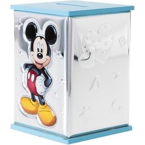 VALENTI & CO. Disney Baby Mickey, spaarpot voor kinderen, in kleurrijk zilver, cadeau-idee voor kinderen