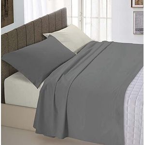 Italian Bed Linen Beddengoedset Natural Colour, rook/crème, Frans bed