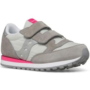 Saucony Originals Unisex Kids Jazz Double Hl Sneaker, Grijs Zilver Roze, 33.5 EU