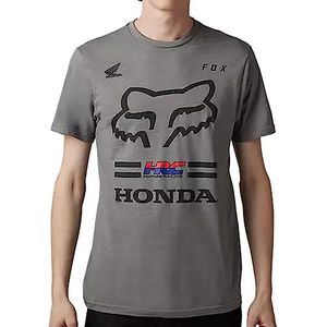 Fox Racing Men's Fox X Honda Ii Premium Heather Graphite Grey Short Sleeve T Shirt L