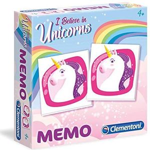 Clementoni - 18031 - Memo Game - Eenhoorns, meerdere kleuren