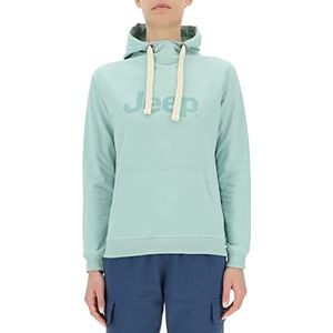 Jeep O102750-E958 sweatshirt met capuchon J grote print J23S dames pale jade/graniet maat XL