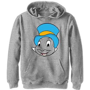 Disney Pinocchio Jiminy Face Jiminy Face Jeugdtrui met capuchon, sport heide, medium atletisch, sport heide, M, Sportieve heide, M