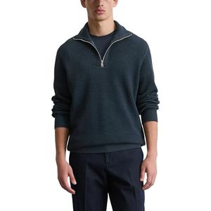 Marc O'Polo - Trui - Donkerblauw - Knitwear - Halve Rits