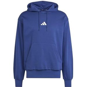 adidas - ESSENTIALS FEELCOZY FLEECE HOODIE - Donkerblauw - 70% Katoen / 30% Polyester (Gerecycled)