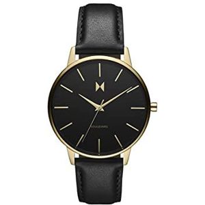 MVMT Vrouwen analoog quartz horloge met lederen band 28000218-D, Zwart