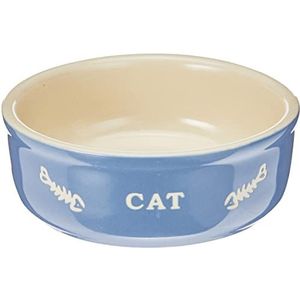 Nobby Katzen keramische kom „CAT” lichtblauw/beige Ø13,5 x 5 cm