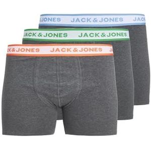 JACK & JONES Jacmilo Boxershort voor heren, 3 stuks, donkergrijs gemêleerd/pak: DGM-DGM, L, Dark Grey Melange/Pack: dgm - Dgm, L