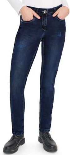 CECIL Casual Fit Jeans Donkerblauw Zwart Washed 29