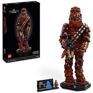 LEGO 75371 Star Wars Chewbacca Wookiee Figuur met Bowcaster, Minifiguur en Informatieplaatje, Return of the Jedi 40e Verjaardag Bouwpakket voor Volwassenen, Cadeau voor Vaderdag