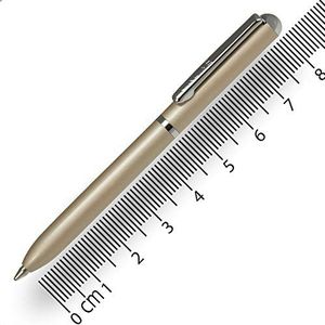 Online mini twist balpen Champagne met metalen clip standaard pen navulling kleine pennen voor de portemonnee 8 cm lengte, past in portefeuilles & kleine tassen biro met zwarte schrijfkleur