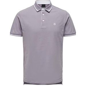 OnSFLETCHER Slim SS Polo NOOS, Purple Ash/Detail: helder wit Contrast Stripe, XS