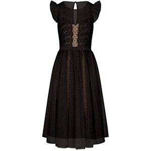 ApartFashion Dames APART cocktailjurk in romantische look speciale gelegenheidsjurk, zwart, regular