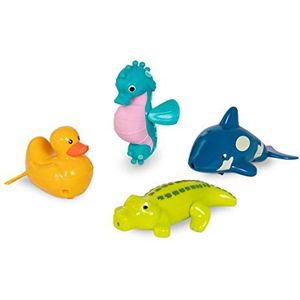 Battat BT2641Z Wind-Up Friends-Sea Horse, Krokodil, Eend, Walvis