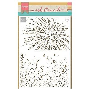 Marianne Design Maskersjabloon, bubbels & Sparkles, voor scrapbooking-kaarten en andere papierambachten, wit, één maat