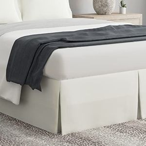 Bed Maker's Til nooit uw matras Microfiber wrap-around bedrok op, op maat gemaakte stijl, klassieke 14 inch druppellengte, koning, ivoor (verpakking kan variëren)