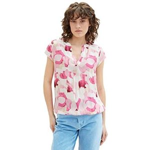 TOM TAILOR Dames blouse 1035245, 31803 - Pink Shapes Design, 32