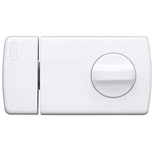 ABUS - Extra Deurslot 2110 - Deurbeveiliging - Wit - Met Draaiknop en Sluitcilinder