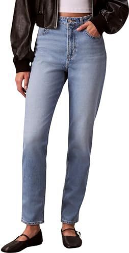 Calvin Klein Dames nieuwe MOM Jean Panama LV047E787G Jeans, blauw (Panama), 24W/30L, Blauw (Panama), 24W / 30L