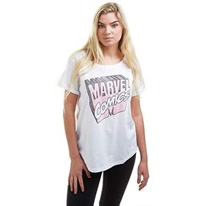Marvel Dames T-Shirt, Kleur: wit, XL