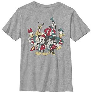Disney Mickey and Friends Christmas Vintage Group Shot Jongens T-shirt Athletic Heather, XS, Athletic Heather, XS, Atletische heide, XS