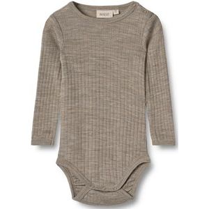 Wheat Uniseks merino wol zijde body lange mouwen Lucca Oeko-Tex