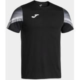 Joma - Hardloopshirt - Korte Mouwen - Zwart - 90% Polyester, 10% Spandex