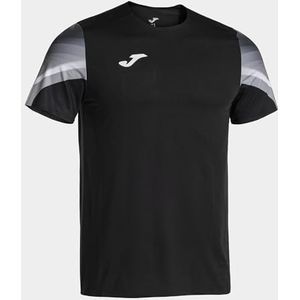Joma - Hardloopshirt - Korte Mouwen - Zwart - 90% Polyester, 10% Spandex