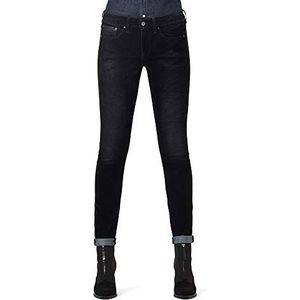 G-Star Raw dames Jeans 3301 Mid Skinny, zwart (Black Iced Flock D05889-c478-b699), 27W / 30L