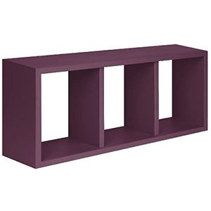 Homemania Tristano Wandrek voor woonkamer, slaapkamer, kantoor, MDF, violet, 70 x 30 x 15,5 cm