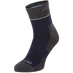 SEALSKINZ Bircham Waterdichte Morston-Solo sneldrogende enkelsokken voor alle weersomstandigheden, marineblauw/mergelgrijs/crèmekleurig, L