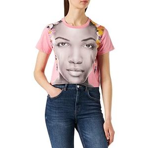 Desigual Ts_face T-shirt voor dames, Rood, XS