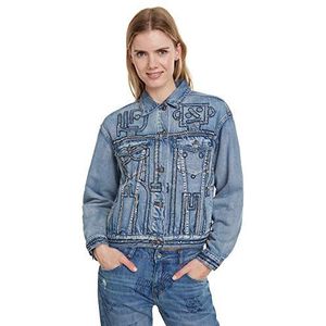 Desigual Dames 19WWED235160XS Jack, Blauw, L