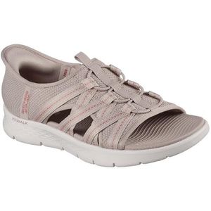 Skechers Women's Hands Free Slip-ins Go Walk Flex Sandal – Sadie Fisherman, Taupe, 5
