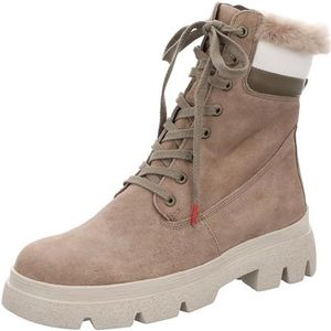 THINK! Kangae_3-000639 Enkellaarsjes voor dames, chroomvrij gelooid lodenvoering, 2000 stone/combi, 43 EU