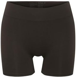 Only Dames Onlvicky Naadloze Mini Shorts Noos Hipster Met Elastische Taille Voor Tieners Comfort, Seal Bruin, L, bruin, L