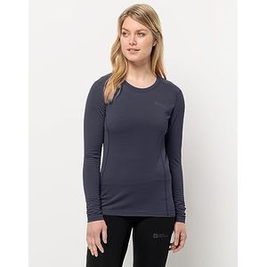 Jack Wolfskin Infinite L/S W Wandelen T-shirt, grafiet, L Dames, Grafiet, L