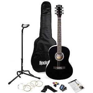 RockJam Akoestische gitaarset met standaard, gigbag, tuner, plectrumhouder, reservesnaren en lessen