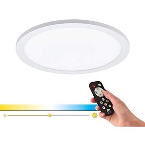Eglo Access Sarsina-A ledplafondlamp, 1 vlammige wandlamp, ledplafondlamp van aluminium en kunststof in wit, met afstandsbediening, kleurtemperatuurve