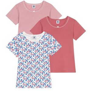 Petit Bateau T-shirt met korte mouwen (3 stuks) voor meisjes, Variant 1:, 24 Maanden