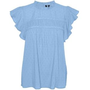 VERO MODA Vmtrine Sl Lace WVN Noos Top voor dames, Dutch Canal, S